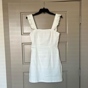 Show Me Your MuMu Ruthie Ruffle Dress in White, Small